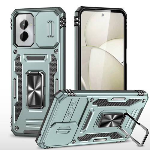 Moto G 5G 2024 Armor PC + TPU Camera Shield Phone Case - Alpine Green